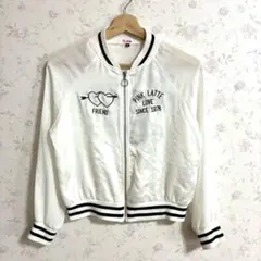 ピンクラテ ホワイトジャンバー ブルゾン　150