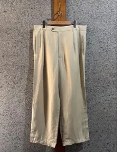 Vintage GILBERTO リネン レーヨン タック入り スラックスのサムネイル