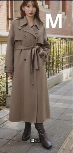 ジャケット・アウター Herlipto Checked Pattern Wool Coat Herlipto Checked Pattern Wool Blend Coat - メルカリ