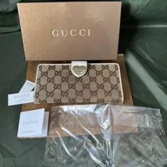 GUCCI ラブリーハート GGキャンバス 長財布 Wホック