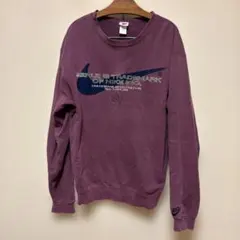 レ*着様 ナイキNIKE 古着パープル トレーナーXL