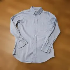 UNIQLO 長袖シャツ ライトブルー スリムフィット ボタンダウンのサムネイル