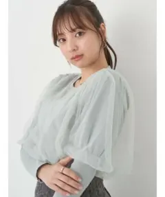 村*様 《美品》チュールドッキングニットプルオーバー