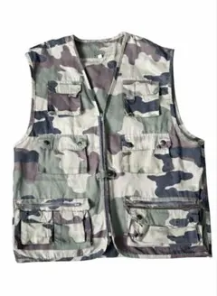 カモフラ ミリタリーベスト Lサイズ