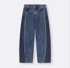 GU 2トーンバレルレッグジーンズ Mサイズ