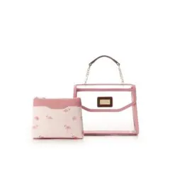 サマンサベガ 2way クリアバッグ ショルダーバッグ ピンク チャーム付き