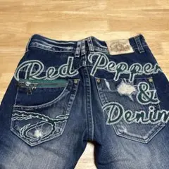 RED PEPPER ジーンズ 刺繍ロゴ y2k 28