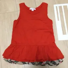 美品　バーバリー ノースリーブ チュニック　カットソー　8y 128 130のサムネイル