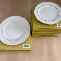 포슬린 와이어 림 플레이트 19cm, 16cm, 6개 세트