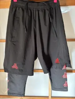 超美品adidas ハーフパンツ 黒