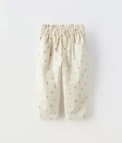 zara フラワー柄ワイドパンツ