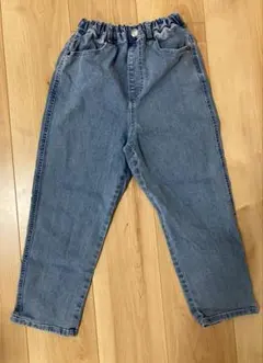 グローバルワーク　COOLデニムワイドテーパードパンツ