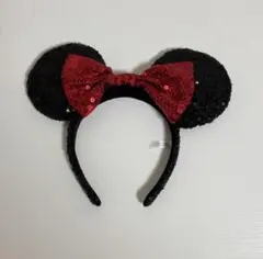 ディズニー　ミニーマウス　カチューシャ　スパンコール
