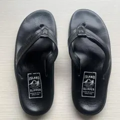 ISLAND SLIPPER レザーサンダル ブラック 8のサムネイル