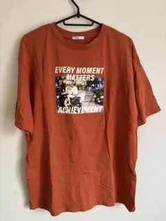 COLZA Tシャツ フォトプリント オレンジ