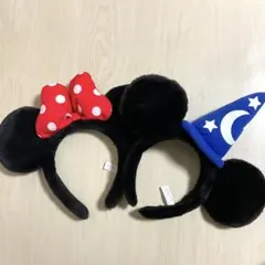 ディズニー Disney ミッキーマウス ミニーマウス カチューシャ セット