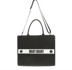 MARY QUANT ブラック トートバッグ　2ウェイ