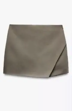 ZARA アシンメトリースコート ミニパンツスカートのサムネイル