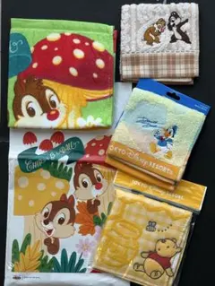 ディズニータオル チップ&デール　ドナルド　くまのプーさん