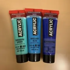 アクリル絵の具 3色セット 20ml