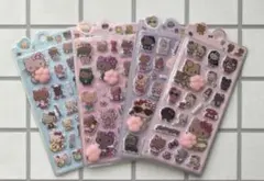 【4枚セット】　サンリオ　日焼けキティ　肉球　ぷにぷに　マシュマロシール　⑤