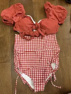 TeddyShop セパレート水着 ビキニ レッド チェックのサムネイル