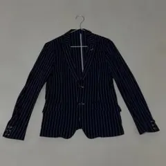 MEN'S BIGI メンズビギ テーラードジャケット ストライプ ネイビーのサムネイル