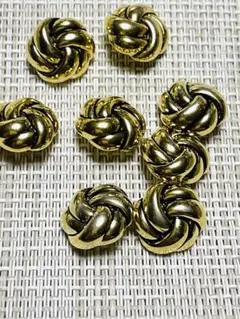 ゴールドツイストデザインボタンセット　パーツ