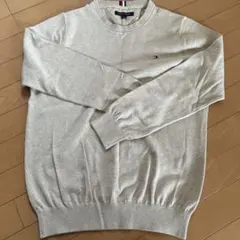 TOMMY HILFIGER ベージュ クルーネック セーター L