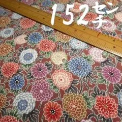 古布　正絹　小紋　縮緬　菊花　鬼しぼ　鬼ちりめん　セミアンティーク　④
