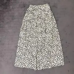 fifth レオパードプリーツスカート（アイボリー）