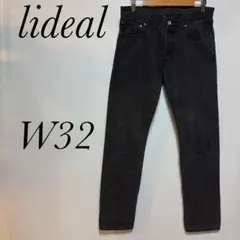 リデアル　lideal デニム　W32 ジーンズ　ブラックのサムネイル