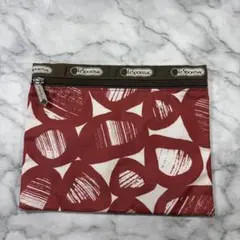 LeSportsac 赤白模様 ポーチ