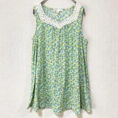 earthy living TOPVALU ロングトップス　花柄　レディース