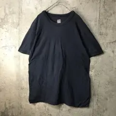B1934古着　Tシャツ 紺　無地　90s Y2K