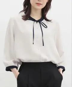 美品　ハニーズ　リボンブラウス　七分