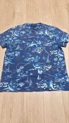 ポロ　ラルフローレン　ハワイアン　tシャツ L 難あり　総柄