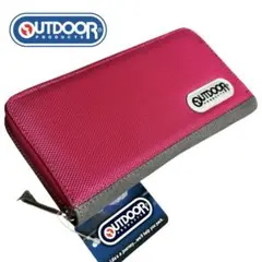 OUTDOOR PRODUCTS 長財布 ラウンドファスナー ピンク 男女兼用のサムネイル