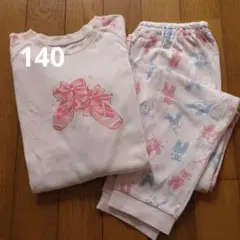 コンビミニ　パジャマ　140cm　トゥシューズ柄