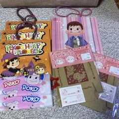 不二家 ペコちゃん ポコちゃん 紙袋＆ボックスセット