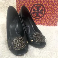Tory Burchトリーバーチ ブラックスエードパンプスサイズ7 / 24cm
