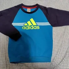 adidas トレーナー 青/黒 ラグラン袖