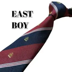 ★EAST BOY★　イーストボーイ　短め　レッド系　ストライプ　日本製のサムネイル
