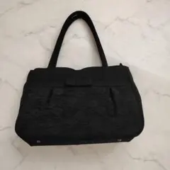 ブラックフォーマルバッグ レースリボン付き