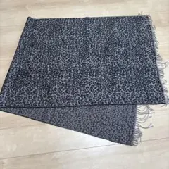 ヒョウ柄　レオパード　フリンジストール　膝掛け　大判