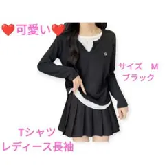 ❤️新品未使用❤️韓国風　Tシャツレディース長袖　重ね着風