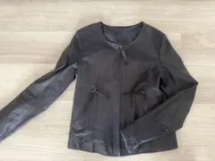 ブラックレザージャケット　本革　羊革