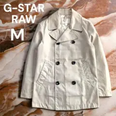 美品 G-STAR ジースターロウ 綿ポリ ピーコート Mサイズ ベージュ