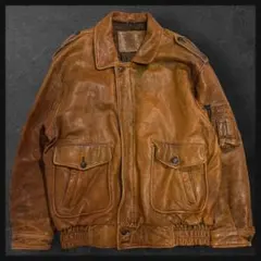 SUB URBAN 古着　本革　レザーボンバージャケット　MA-1 A2