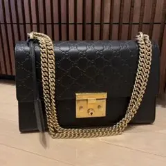 美品☆GUCCI パドロックグッチシグネチャーショルダーバッグ
